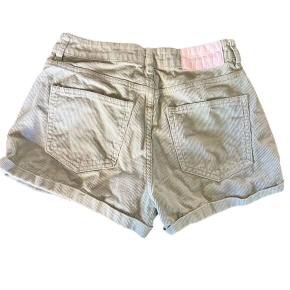 PacSun Women's High Waist Corduroy Mom Shorts Mint Green Size 26 - Picture 2 of 4
